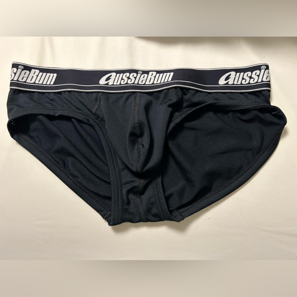 Aussiebum briefs. Black/mesh size L